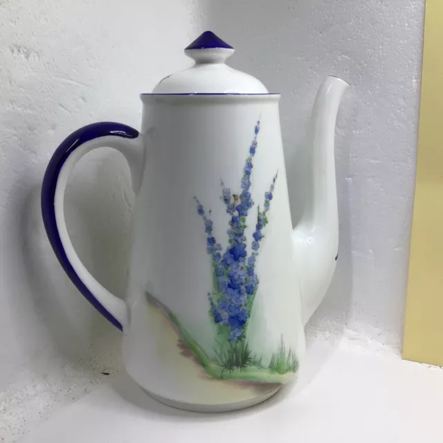 Vintage SHELLEY Fine Bone China England Garden Scene Coffee Pot EXC COND M 11679