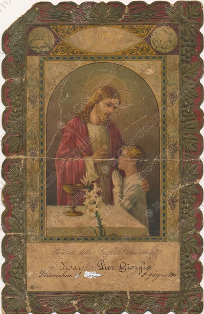 1941 Ricordo Prima Comunione Gesù Venezia Stampa diploma