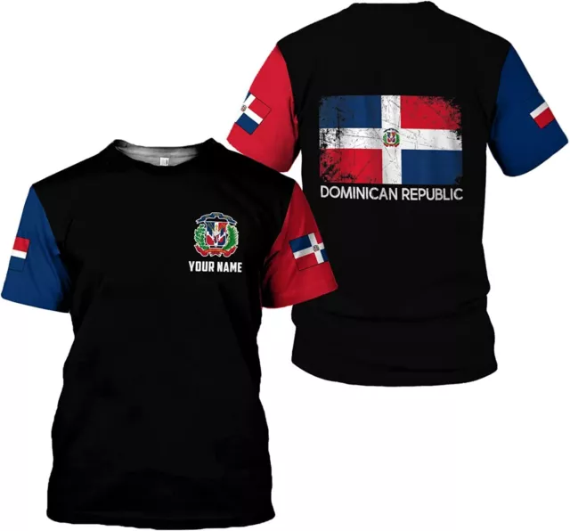 Camisas personalizadas de República Dominicana 3D, República Dominicana, Dominica