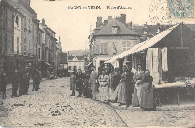 Cpa 95 Magny En Vexin Place D'armes
