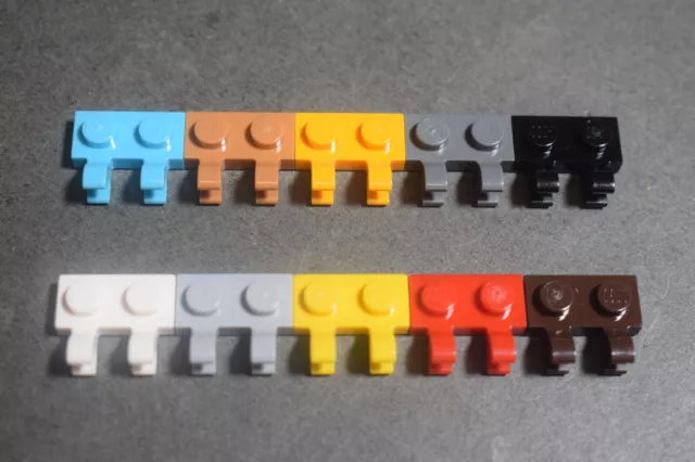 Lego 60470 Plate with Double Clip 1x2 Select Colour Pack of 4