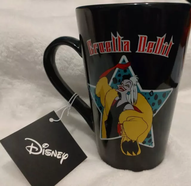 Disney Villains Mug Cruella Devil 101 Dalmatians Bad To The Bone Gift Bnwt