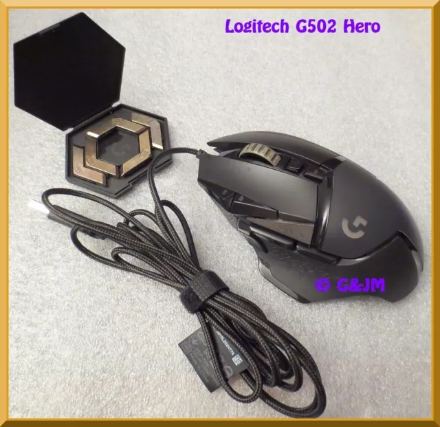 LOGITECH G502 Hero High Perform. Gaming Maus 16000 dpi 11 Tasten 5 Gewichte RGB