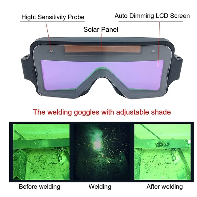 Welding Goggles Auto Darkening Solar Powered Welding Glasses Helmet Safety  B3T5 3