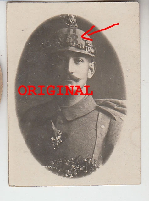 Foto 1wk Portrait Soldat Pickelhaube Tornister spiked hood RGT 18 Uniform