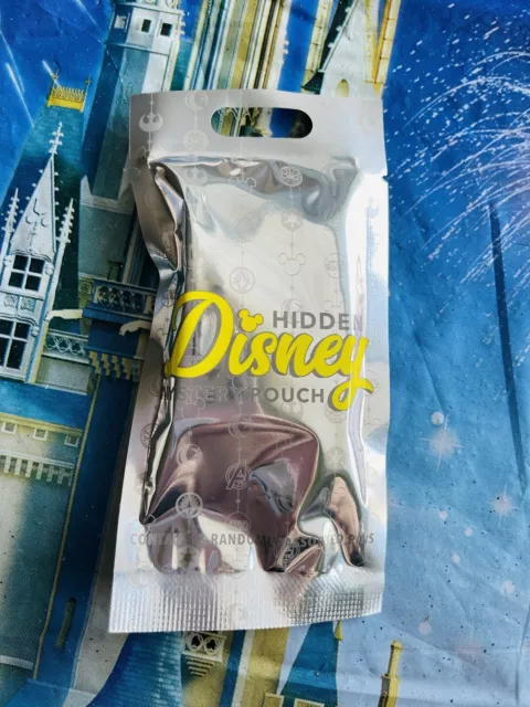 2023 Disney Parks Unopened Hidden Disney Silver Pin Pack Pouch With Two Pins