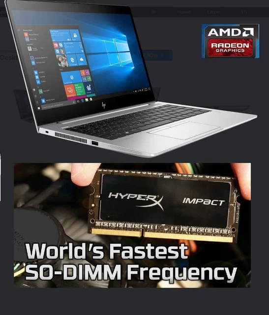 Quad i5 4,1 GHz 14" luminoso 1000nits HP Elitebook 16 GB 512 GB SSD Advanced Micro Devices 550x 2 GB DDR5