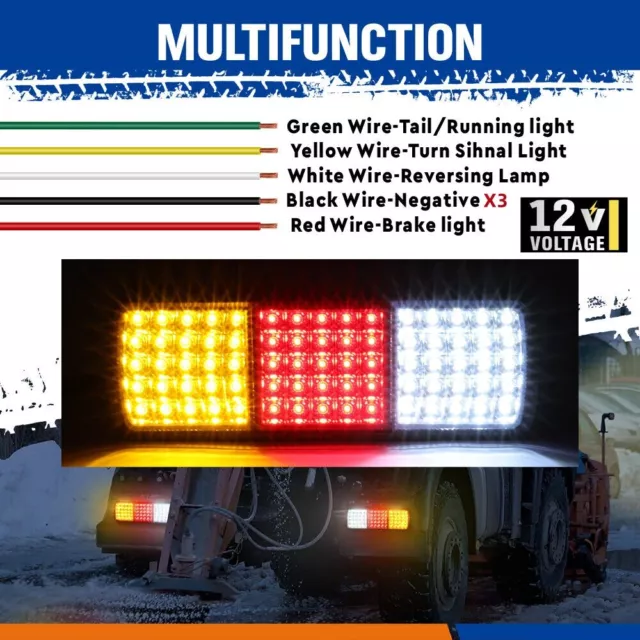 2x LED Tail Lights Stop Indicator Reverse 12V Ute Trailer Caravan Truck Boat AUS 3