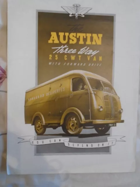 Austin Three Way 25cwt Van brochure undated UK market ref 265/L