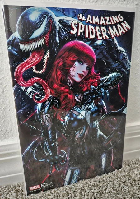 AMAZING SPIDERMAN 28 ARIEL DIAZ VARIANT NM VENOMIZED MARY JANE VENOM vol 6 2023