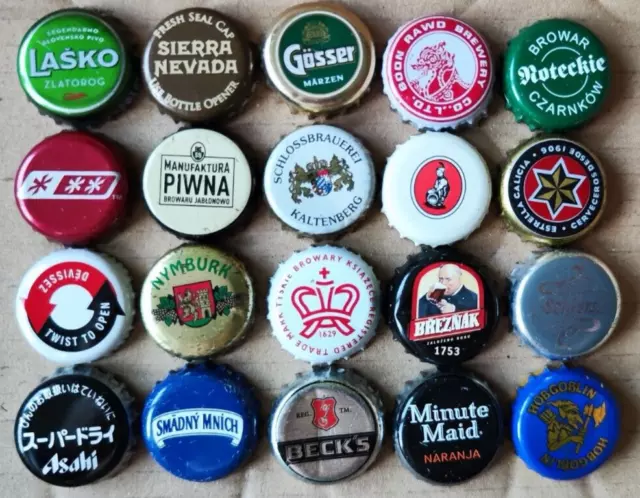 beer soda cider bottle tops crown caps kronkorken