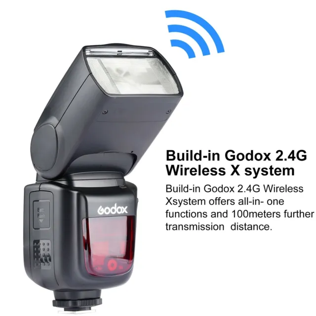 Godox V860II-C TTL HSS 2.4G GN60 Camera Flash Speedlite + Battery for Canon DSLR 3