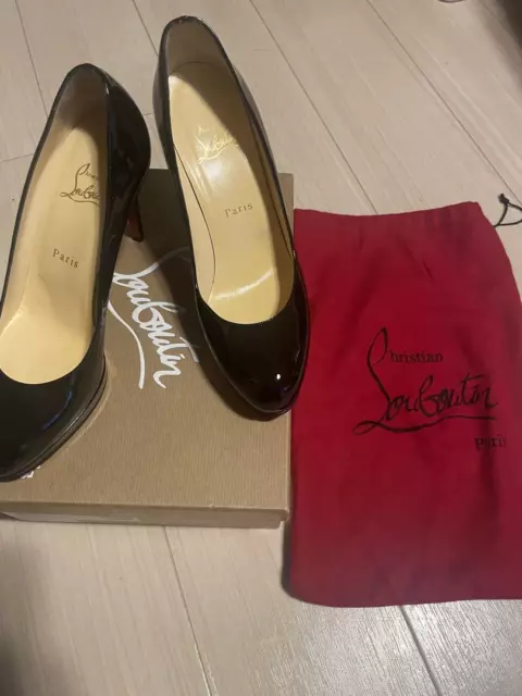 Christian Louboutin Size IT 38.5 NEW SIMPLE PUMP Black Patent Calf 100 red sole 2
