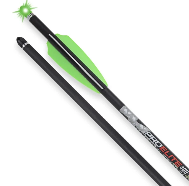 TenPoint Pro Elite 400 Carbon Bolts 20″ Lighted Alpha Blaze Nock 3pk Green 1550