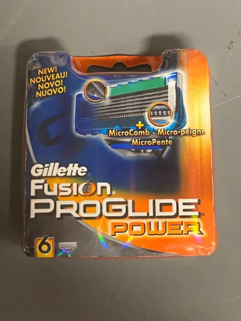 Gillette Fusion ProGlide Power blades - 6 cartridges - Brand New - FREE POST