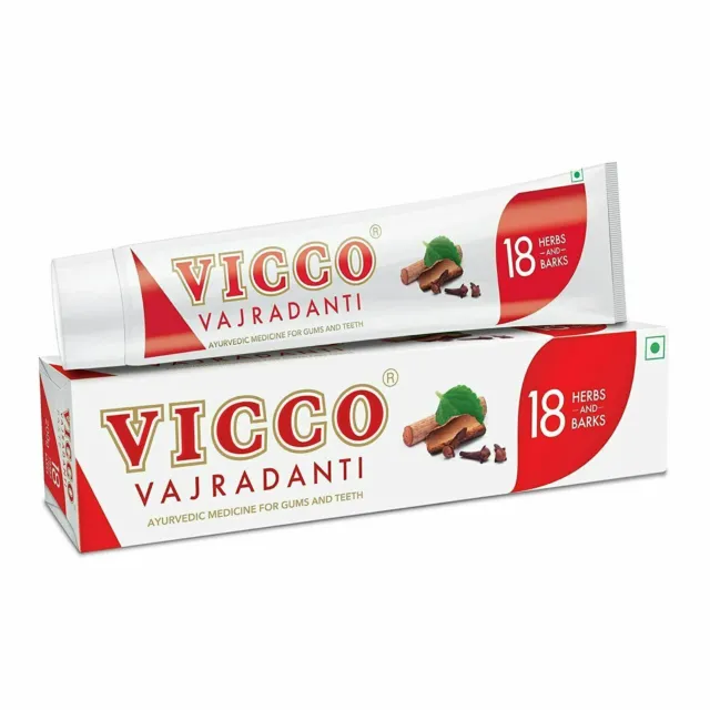 5X200g Vicco Vajradanti dentifrice végétalien à base de plantes ayurvédique...