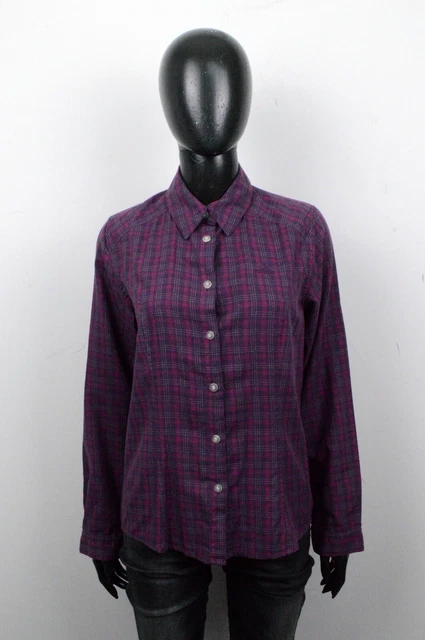 CAMICIA ADIDAS TAGLIA S Donna Camicetta a Quadretti Cotone Maglia