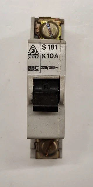 Stotz Bbc S181 K10A Einfachpol 1P Sicherungsschalter Sicherungsaitomat