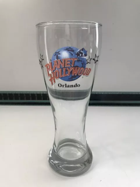 Planet Hollywood Orlando Tall Large Souvenir Pilsner Beer Glass Pint Size Heavy