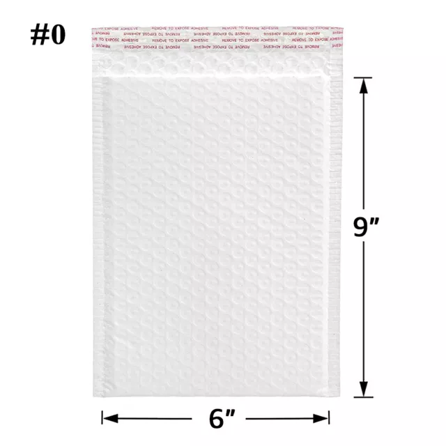 25/50/100Pc Any Size Bubble Lined Padded Envelopes Poly Mailers Self-Sealing