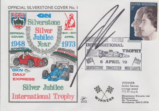 Jean-Eric Vergne Hand Signed Silverstone Silver Jubilee Year First Day Cover 2