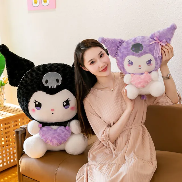 Anime Cartoon Sanrio Kuromi Plush Toy Soft Stuffed Doll Pillow Kids Xmas Gifts