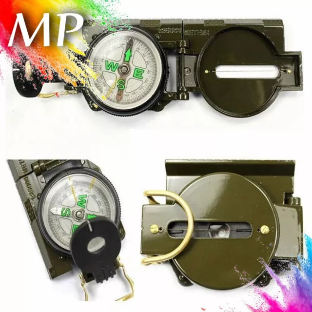 US Army Ranger Kompass Bundeswehr Oliv Metallgehäuse Marschkompass Navigation 2