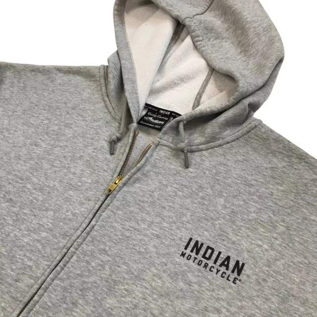 INDIAN MOTORCYCLE HOODIE 4Xl Sweatshirt Pullover Sleeve Logo Full Zip ...