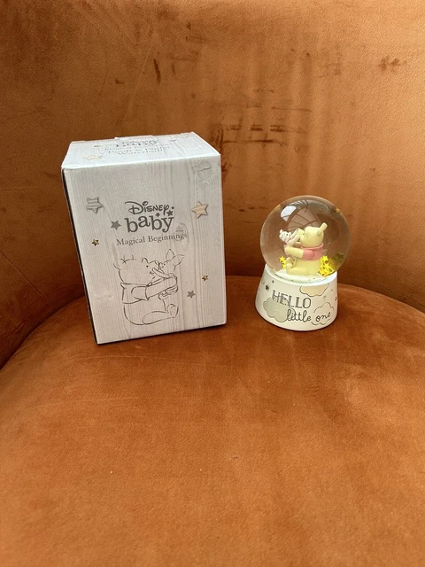 Disney Winnie & Piglet Waterball, Star Snow Globe, Nursery, New Baby Shower Gift