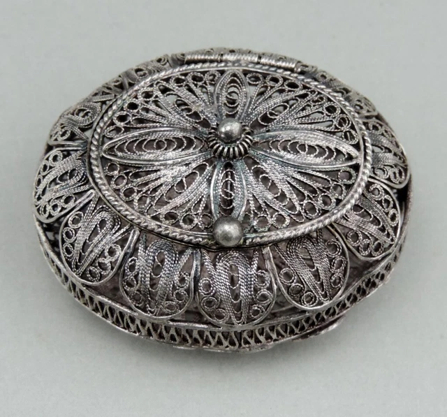 Papillon En Argent Massif Filigrané - Ancien Et Joli Silver Butterfly