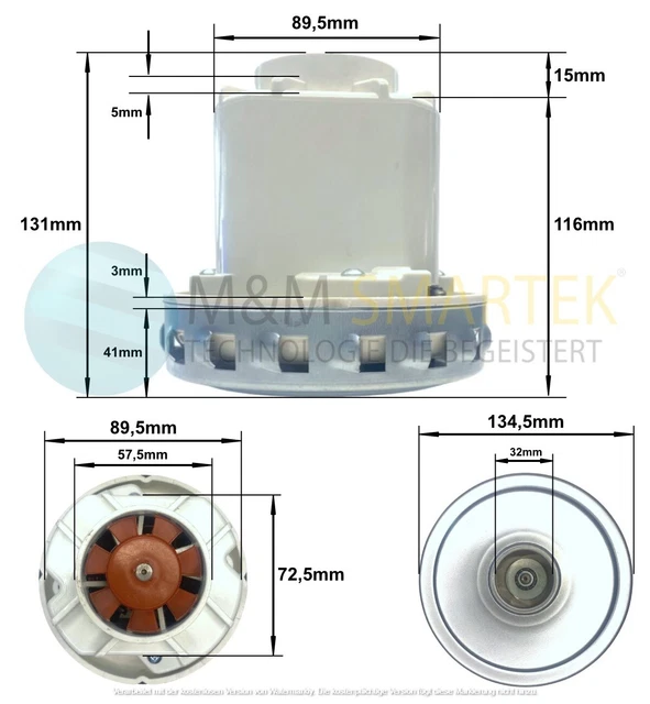 Saugmotor, Saugturbine, Staubsaugermotor für Nilco Saugmotor, Saugturbine, Staubsaugermotor für Nilco
