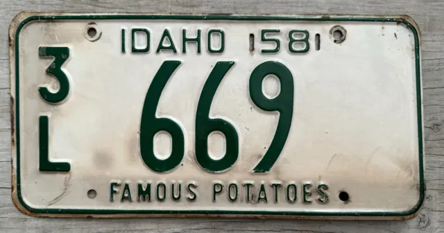 1958 Idaho License Plate - Good to very good original paint