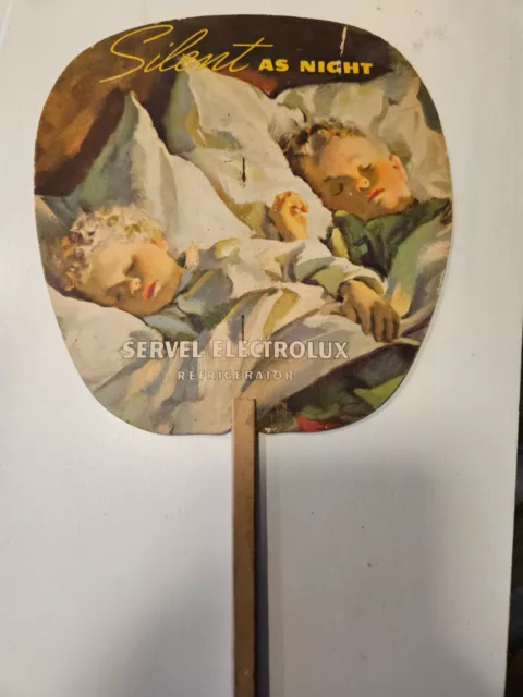Antique 1920s Advertising Hand Fan Electrolux