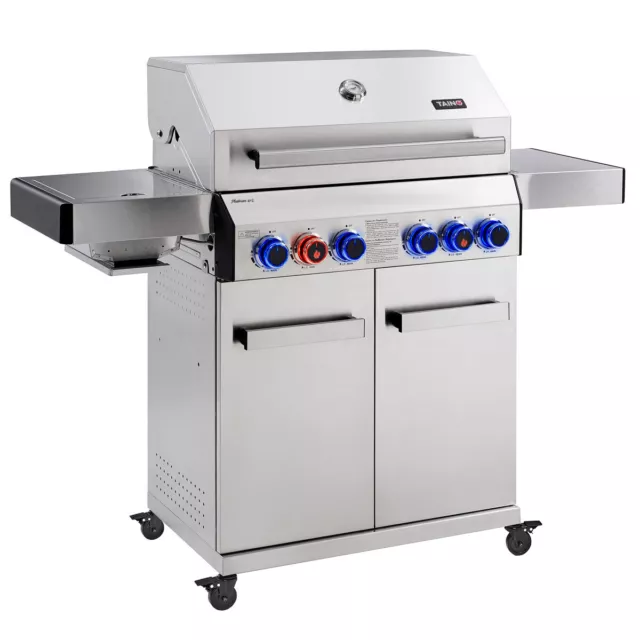 TAINO PLATINUM 4+2 Gasgrill Edelstahl BBQ Sear-Zone Grill Backburner Griller
