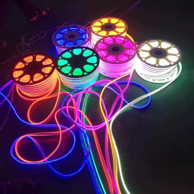 220V 240V LED Neon RGB Flex Rope Light Strip Flexible Indoor Outdoor Lighting 3