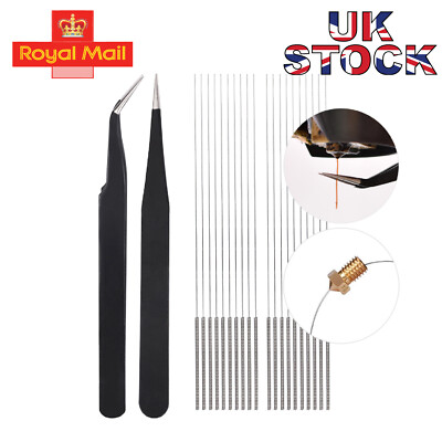 22pcs/Set STAMPANTE 3D Strumento di Pulizia Ugello Kit 3D UGELLO detergenti per STAMPANTE 3D 