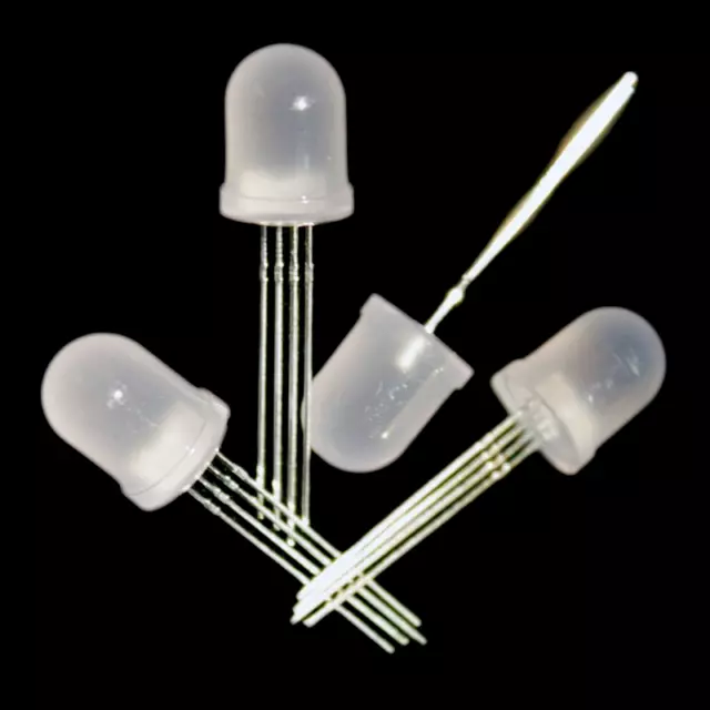 10pc 10mm RGB LED; Common Anode Clear Superbright Light Emitting Diode 10x USA