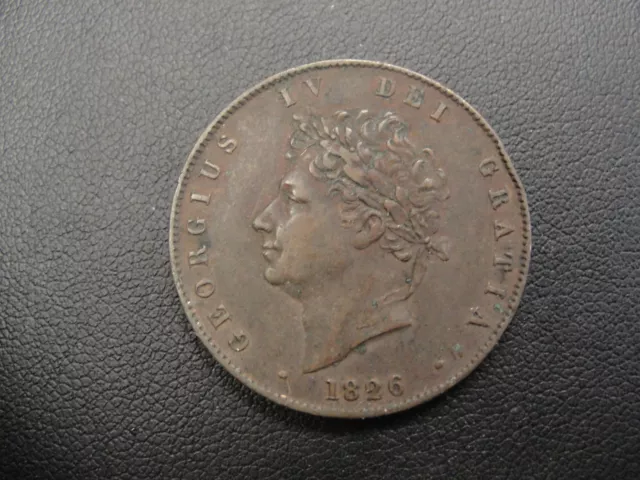 1826 Great Britain Copper Farthing Coin