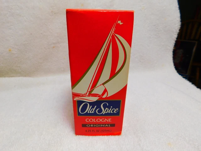 Botella de vidrio completa vintage 1993 Old Spice Original Cologne 4,25 fl oz