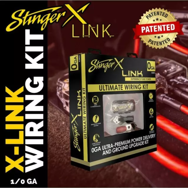 Stinger X X2K01 1/0 Gauge Power Ground Ultimate Premium Amplifier Amp Wiring Kit