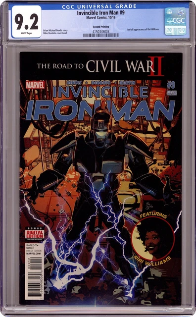 Invincible Iron Man #9C Deodato Variant 2nd Printing CGC 9.2 2016 4150345003