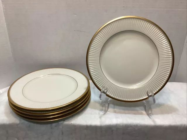 Fitz & Floyd Classique D’Or Buff 7 3/4” Salad Plates 5 Pcs