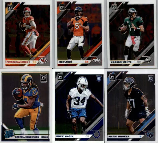 2019 Donruss Optic Football - Base, RC's & Rated Rookies - Choose Card #'s 1-200