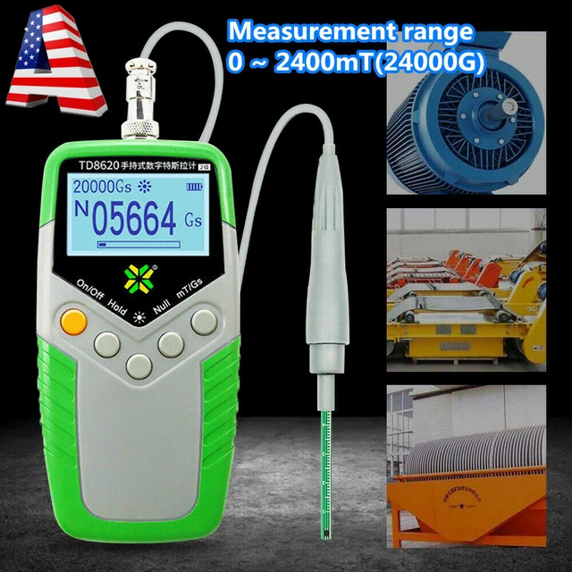 Handheld Tesla Gauss Meter Magnetometer 0-2400mT Digital Magnetic Field Tester