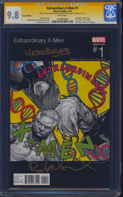 Extraordinary X-men 1 CGC SS 9.8 Signed by De La Soul 3 Feet High & Rising Swipe