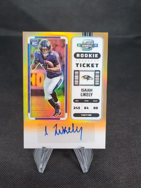 2022 Panini Contenders Optic Isaiah Likely Orange Rookie Ticket Auto /50 #168