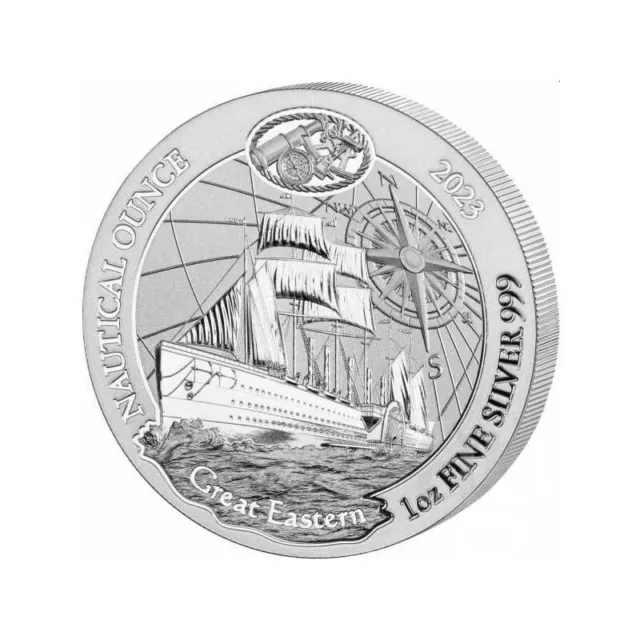 1 oz Silver Coin Rwanda Nautical 2023 Great Eastern