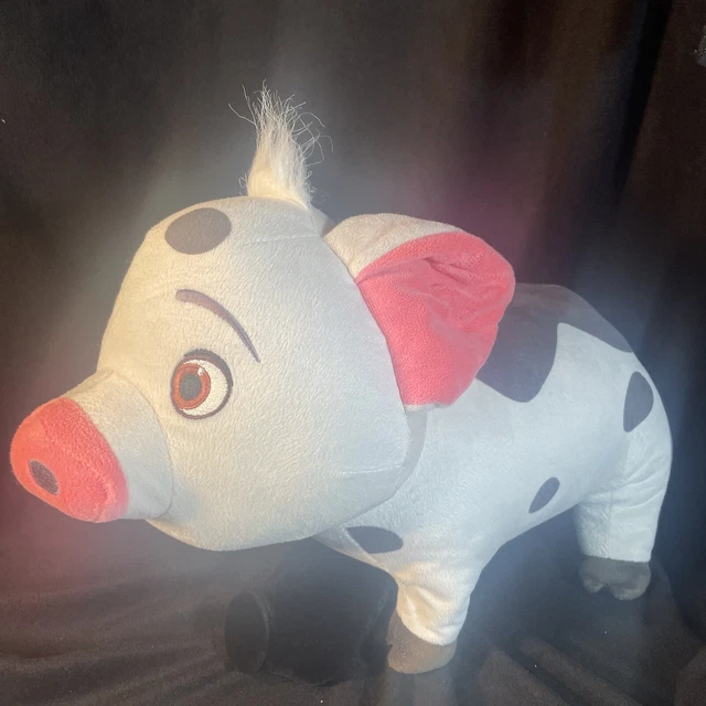DISNEY MOANA PUA Pig 18" Plush Large Hog White Brown Spots Stuffed