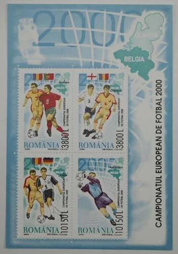 2000 Rumänien; 200 Blocks Europameisterschaft, postfrisch/MNH, Bl. 313, ME 1000 2