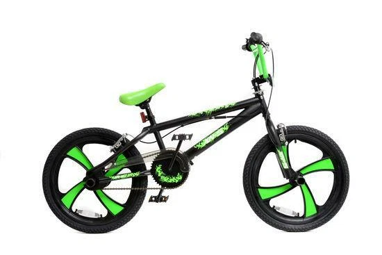 XN BMX Bike Mens Boys Freestyle BMX 20" MAG Wheel Gyro Black Green Adult XN-5-20